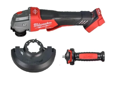 Milwaukee 2888-20 M18 FUEL 4-1/2" / 5" Variable Speed Braking Angle Grinder – 11A Corded Power, 5-Speed, RAPIDSTOP Brake, Paddle Switch (Bare T 5510