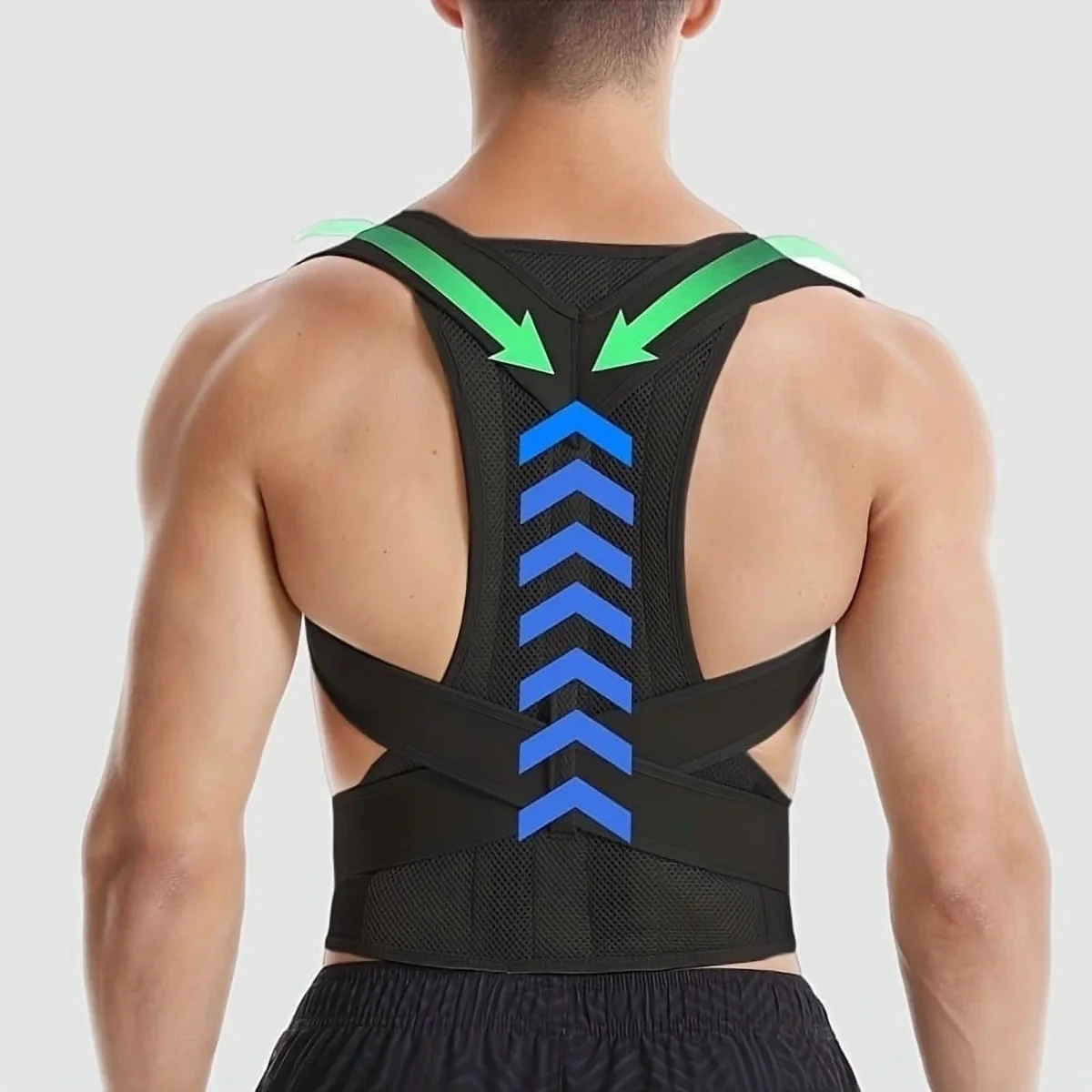 FIXPARTS Posture Corrector for Women Men, Back Brace for Lower Back with Breathable Mesh, M 9459