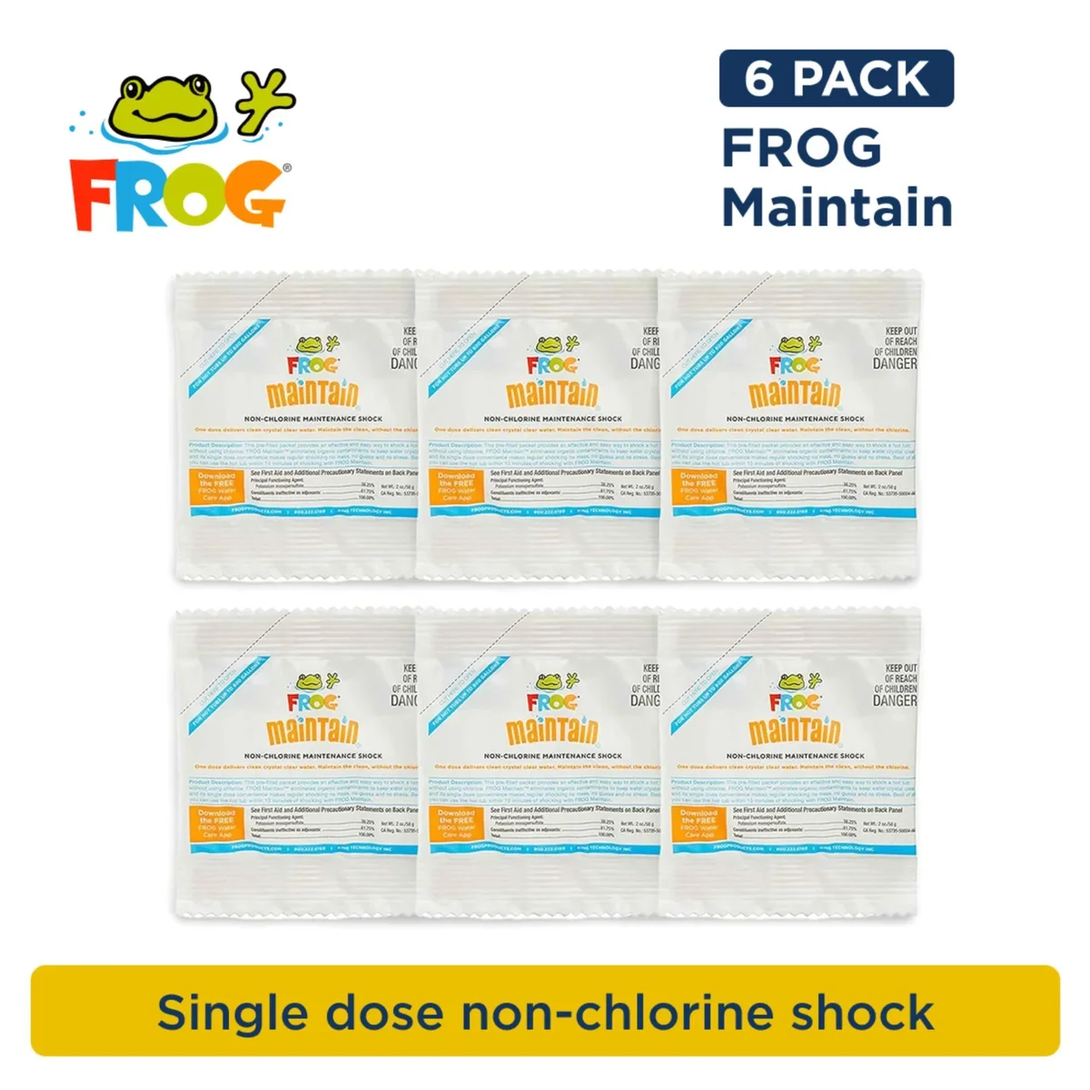 Everdaily Essentials Maintain for Hot Tubs - Non-Chlorine Shock for use with all Hot Tub Sanitizing Systems - Single Dose Packets for Easy Hot Tub Maintenance & Treat Ref. 5485