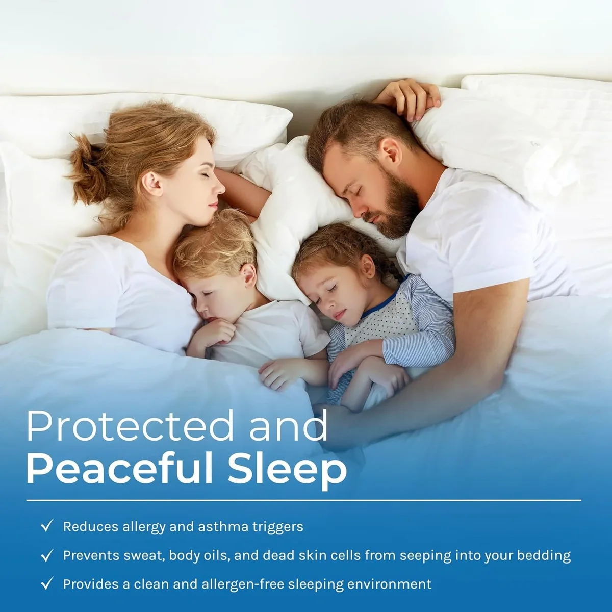 Hygea Natural Luxurious Bed Bug Mattress Protector Cover Zipper Bedding, Waterproof, Queen 5607