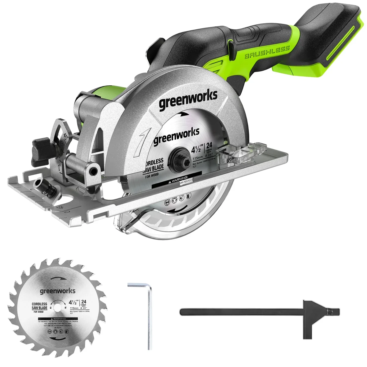 Greenworks 24V 4-1/2" Brushless Compact Circular Saw, Tool Only 2427