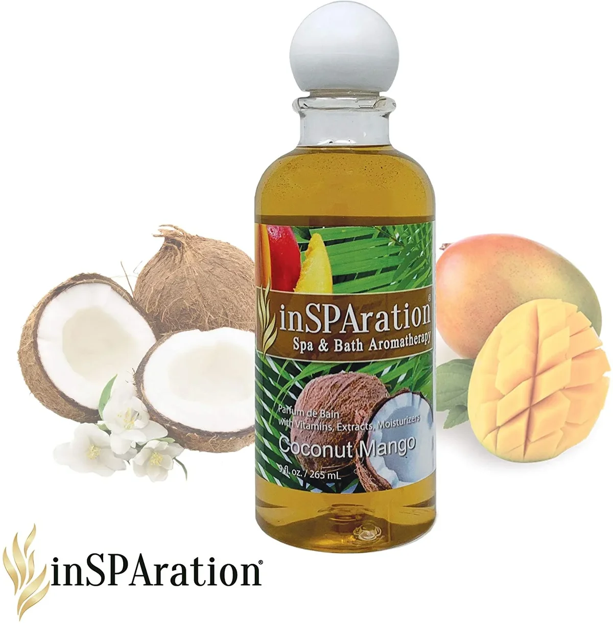 InSPAration Spa and Bath Aromatherapy, Coconut Mango Scented Liquid, 9 oz 6999