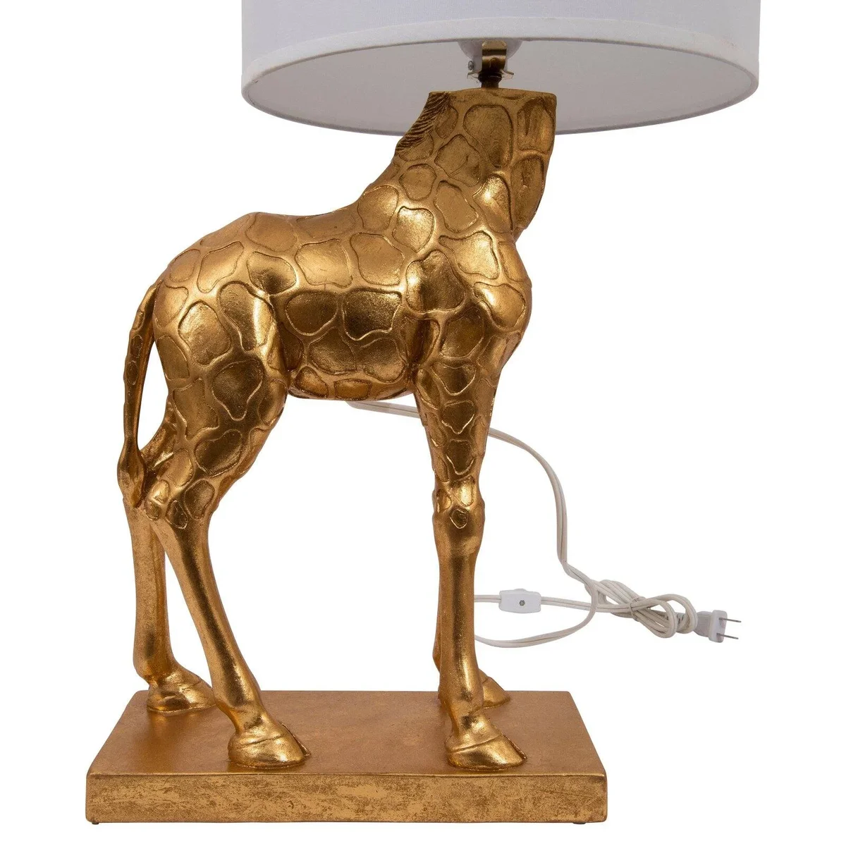 Everdaily Essentials Gold Giraffe Lamp with Linen Shade 7580