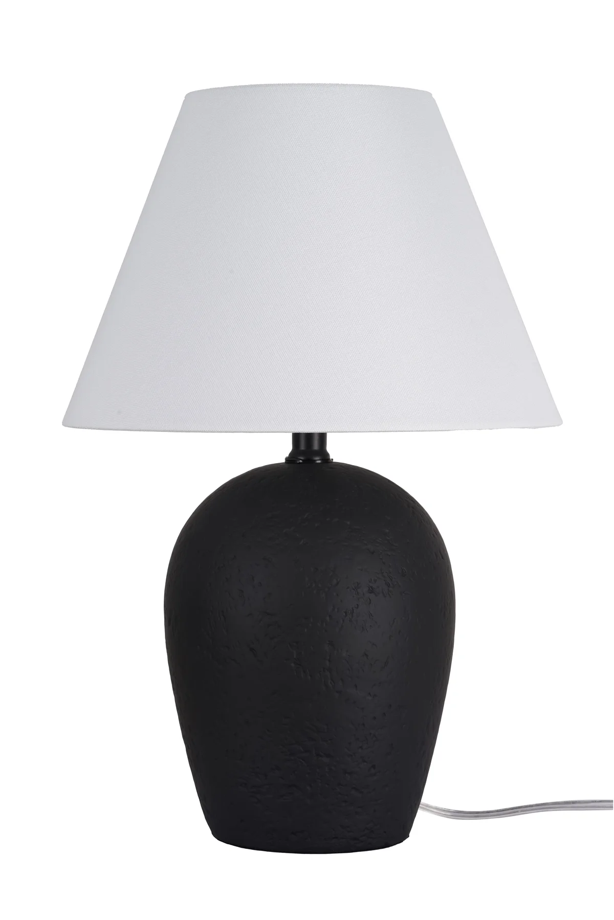 Better Homes & Gardens 18"H Ceramic Urn Style Table Lamp, Matte Black Finish, with White Linen Empire Shade 0355