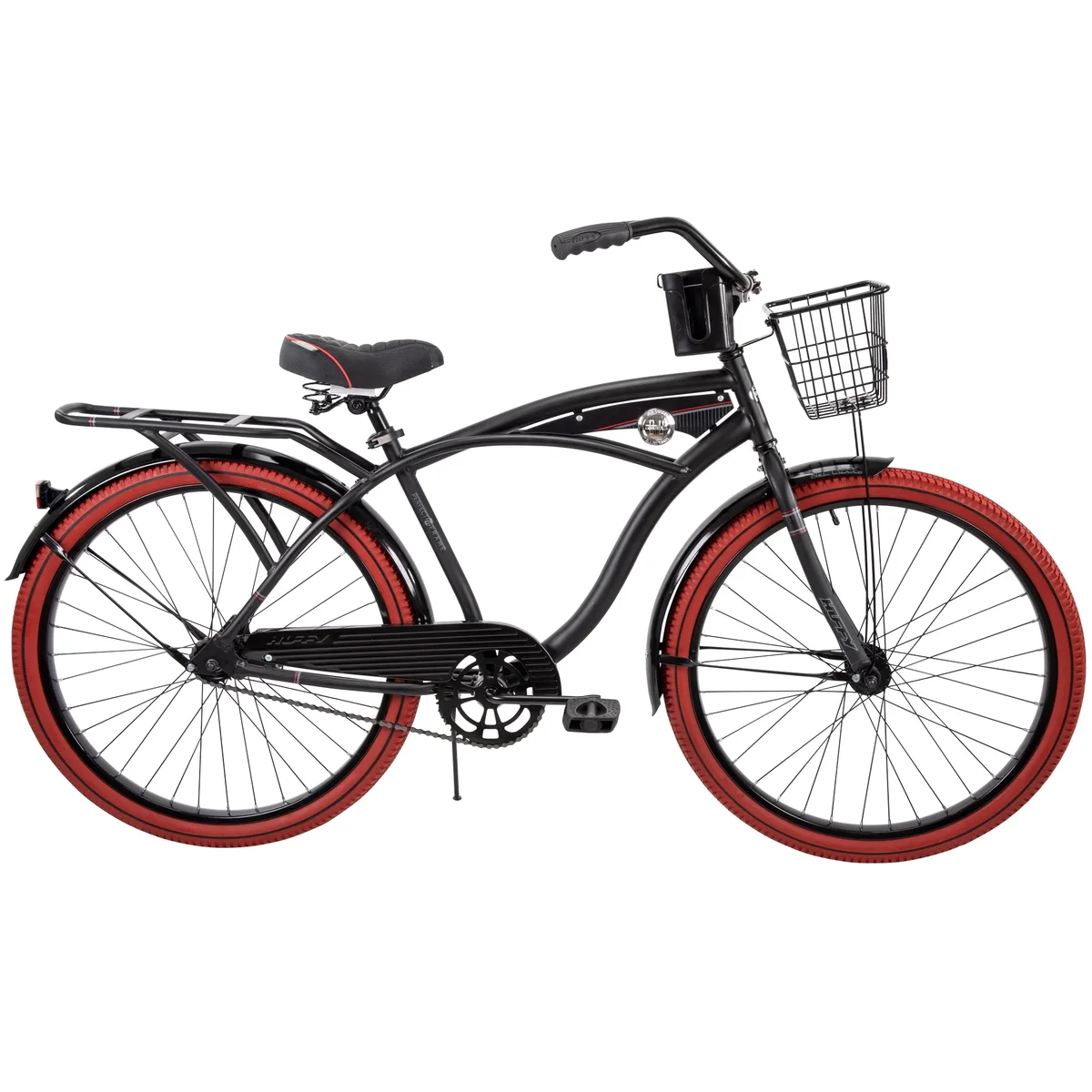 Huffy 26" Nel Lusso Cruiser Bike, Fits Riders 60"+, Matte Black, Adult, Men's 2001