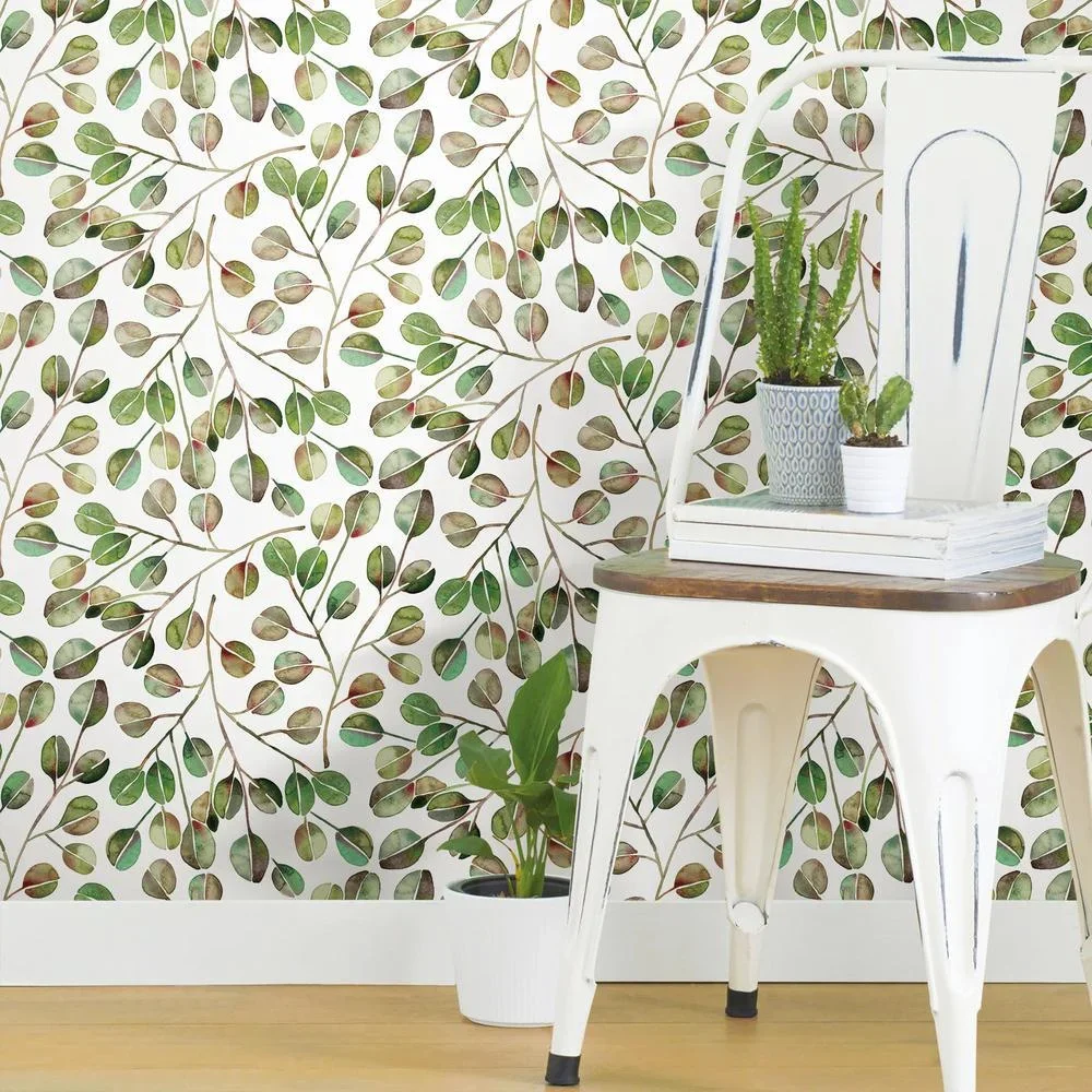 Everdaily Essentials Cat Coquillette Eucalyptus Peel and Stick Wallpaper 2565