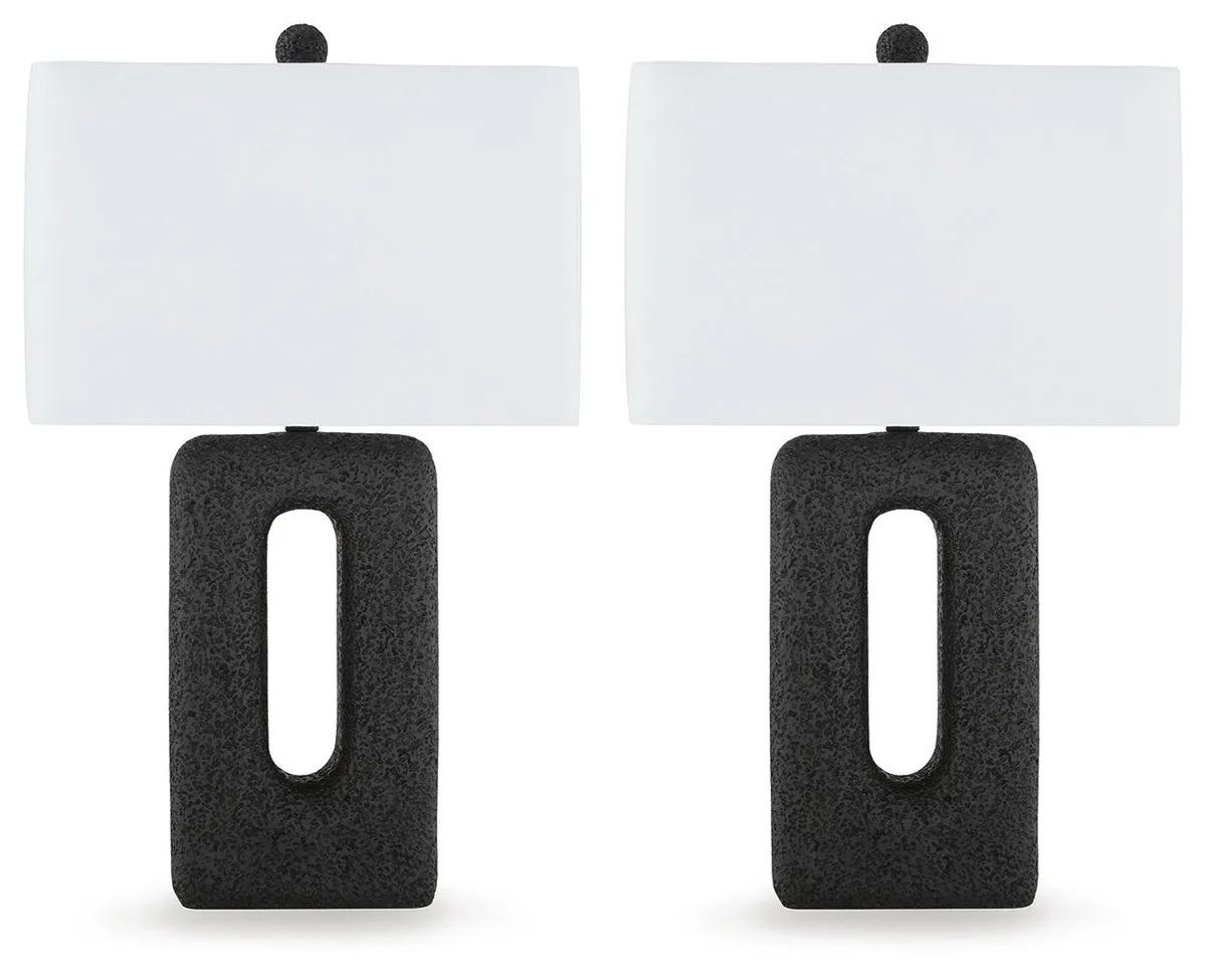 Signature Design by Ashley Wimmings Table Lamp (Set of 2), Black 2927