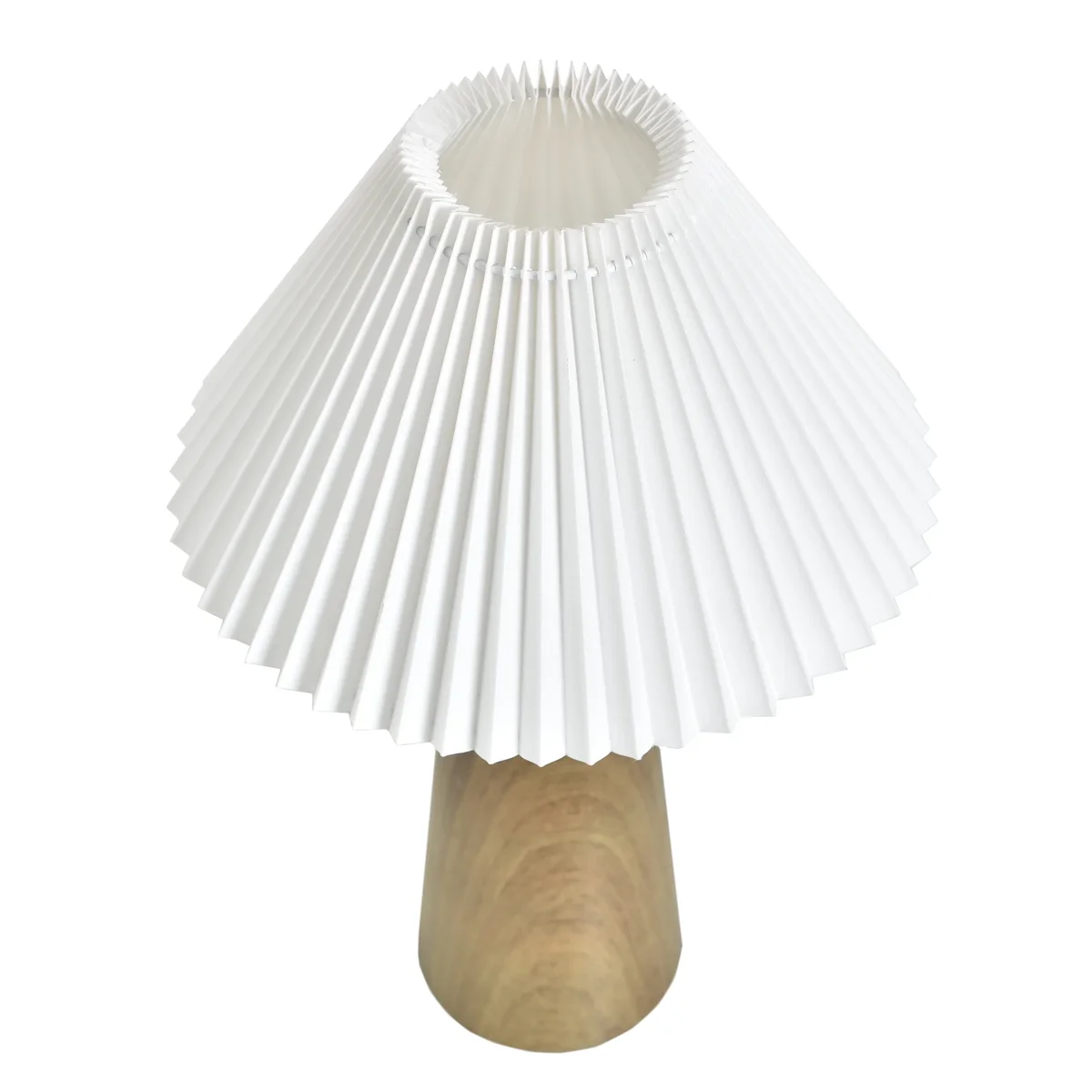Better Homes & Gardens Wood Grain Finish Table Lamp with Pleated Shade 3988
