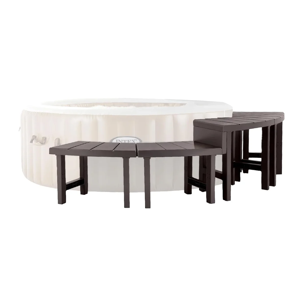 Intex 28515E Set of 4 PureSpa Benches, Accessories Compatible with 4 Person Spas 0464