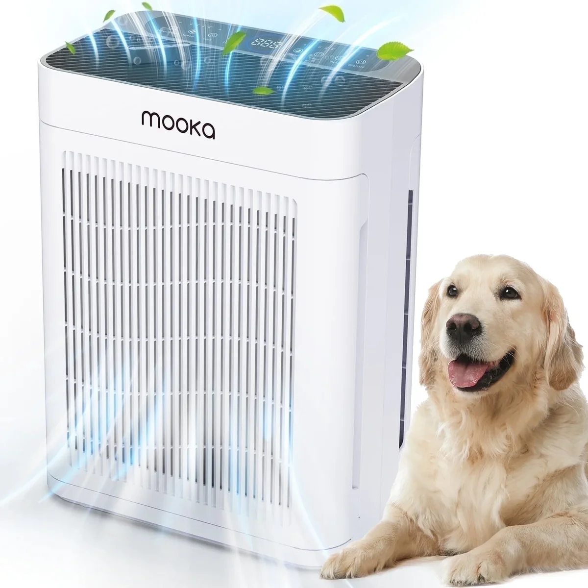 Mooka Air Purifiers for Home Large Room Up to 2500 Ft² With Double Air Intake,Washable Pre-Filters, Air Purifier for Bedroom ,HEPA Air Cleaner for Dus 6188