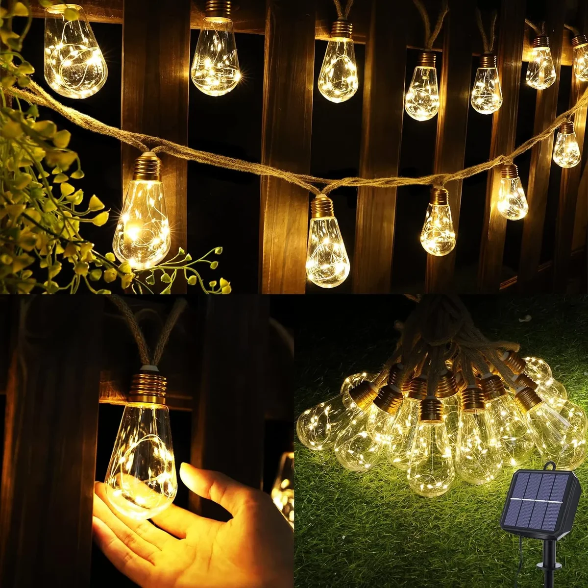 Everdaily Essentials LED Globe Lights Outdoor String Lights with IP65 Waterproof Hanging Lights Patio Decor for Backyard Porch Party Garden Wedding Outdoor Ind 1499