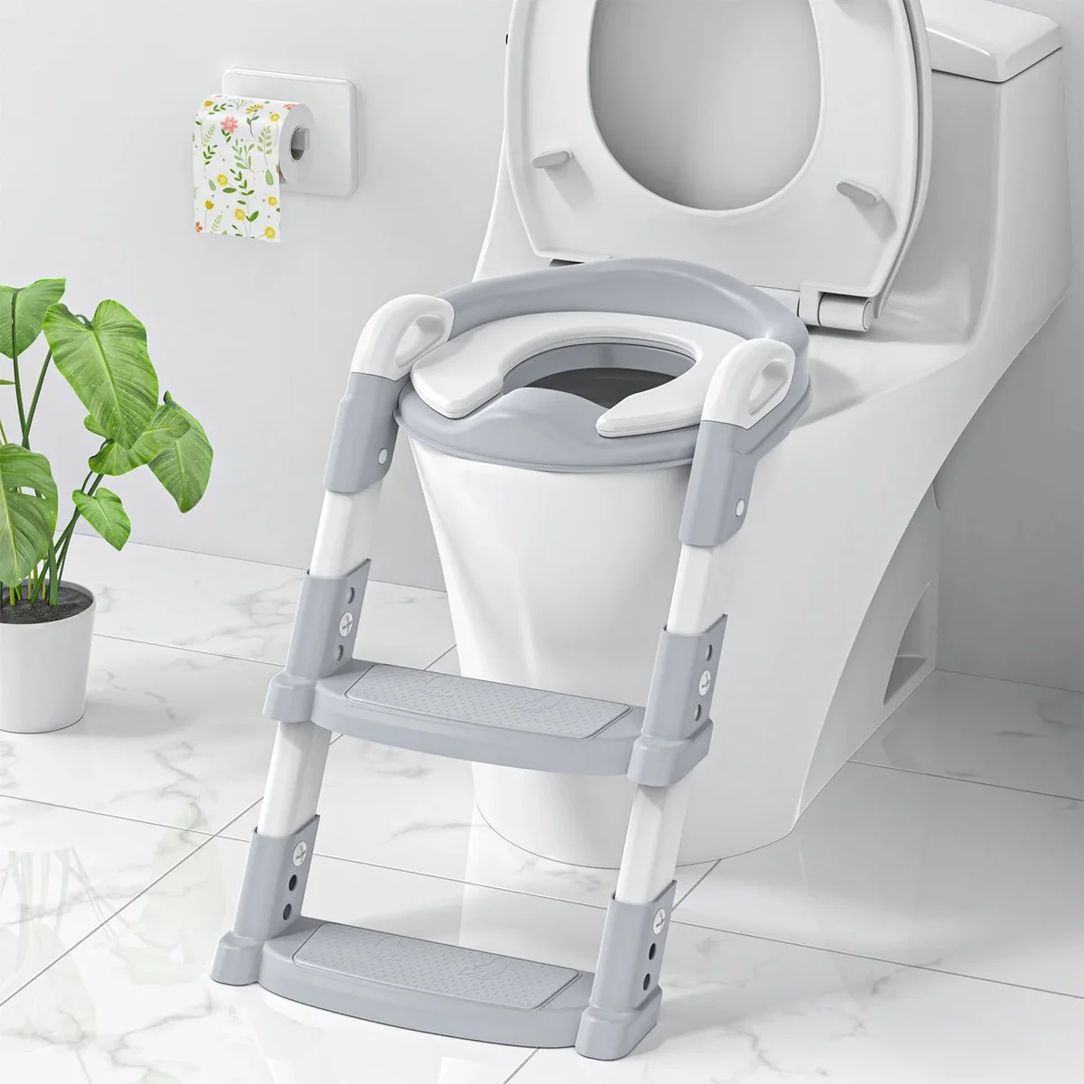 Everdaily Essentials Potty Training Seat, Toddler Step Stool, 2 in 1 Potty Training Toilet for Kids, Baby Seat with Splash Guard and Anti-Slip Pad for Boys Girls Pott 9436