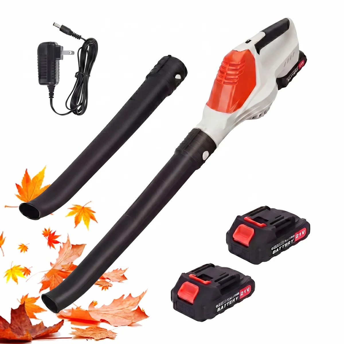 Torio Leaf Blower,21V 2 x 4000 mAh Battery Cordless Leaf Blower 5 Speed Mode 660CFM Electric Leaf Blowing for Lawn,Yard,Garden,House,Depot,Car 3345