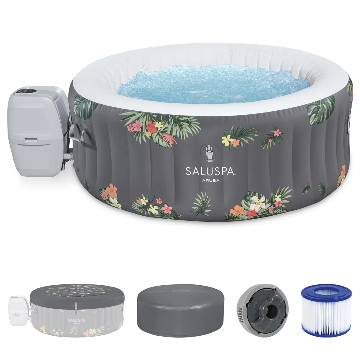 Bestway SaluSpa Aruba Inflatable Hot Tub Spa - Round 3 Person - 67 x 26 in 2711