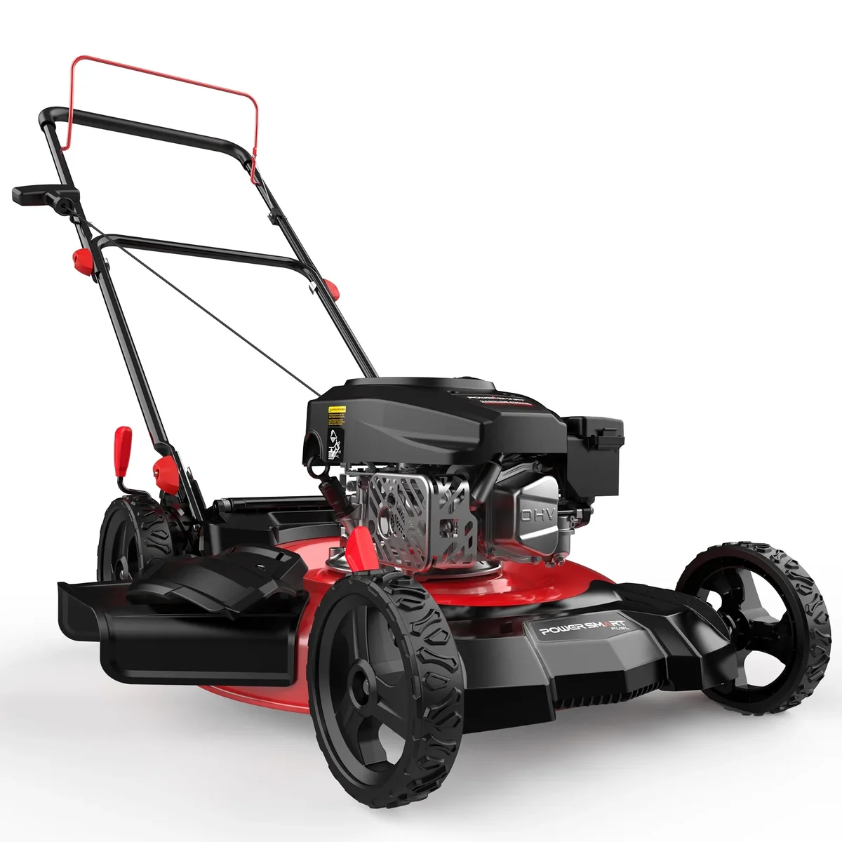 PowerSmart 21-Inch 144cc Gas Push Lawn Mower, 2-in-1 Side Discharge & Mulching, Walk-Behind, Easy-Start Engine 5947