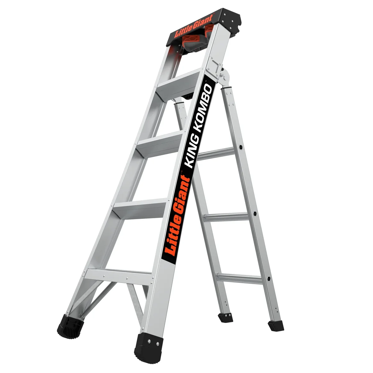 Everdaily Essentials King Kombo 5'-8' Aluminum 3-in-1 Combo Ladder, Type 1A - 300 lbs. Rated, 11 ft. 4 in. Reach 4984