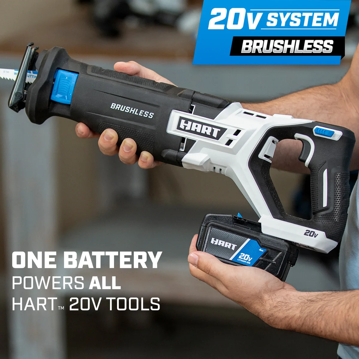 HART 20-Volt Brushless Reciprocating Saw (Battery Not Included) 3193