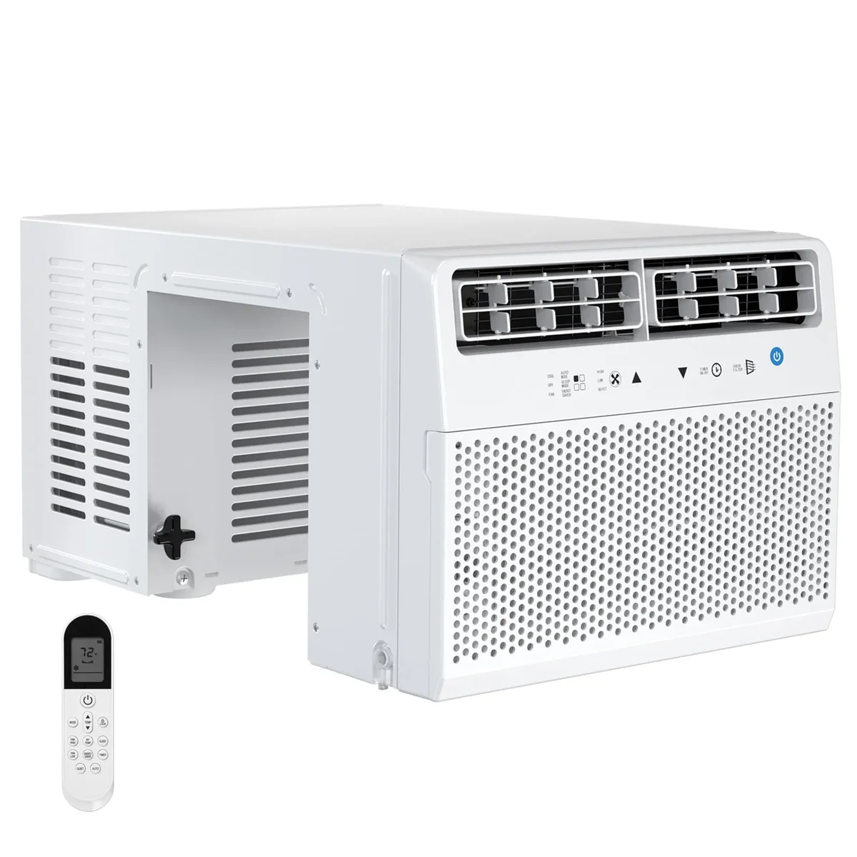 WAA Window Air Conditioner with Remote Control10000 BTU 115 Volt U-ShapeWindow AC Unit 6 Modes and 3 Fan Modes24 Hour Timer450 Sq.Ft 2844
