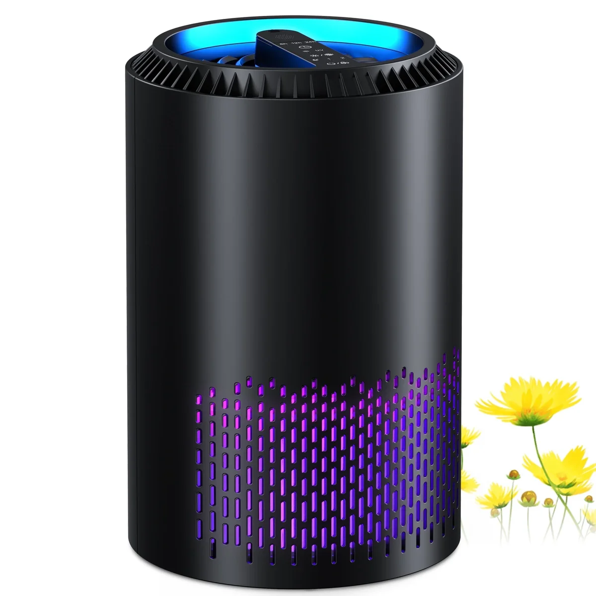 BREEZOME HEPA Air Purifier Remove PM10, PM2.5, Dust, Cotton Lint, Hair Air Cleaner for Home Bedroom, Black 8266