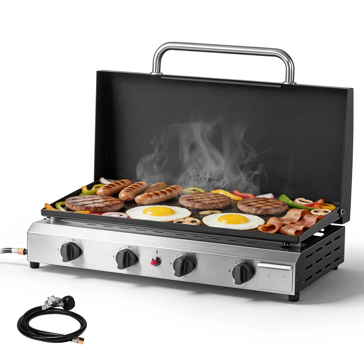 UBesGoo Propane Griddle Table Top Grill 4 Burner Camping Griddle Portable Outdoors 3436