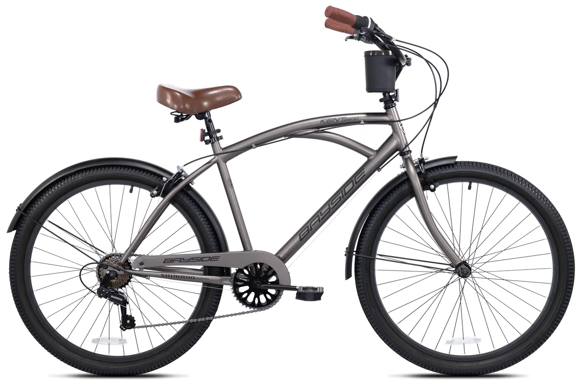 Kent Bicycles 26" Kent Bayside Cruiser Bicycle, Fits Rider 5'2"-5/10", Gray, Adults, Unisex 2217