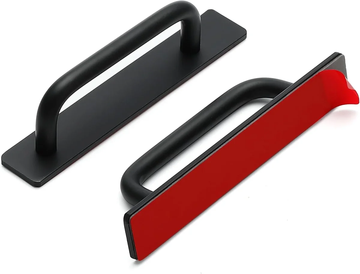 Unbranded 2 Pack Adhesive Handles Self Stick Instant Cabinet Handles 5.83" Stick on Cabinet Handles Drawer Push Pull Handles Helper Sliding Screen Door Han 0622
