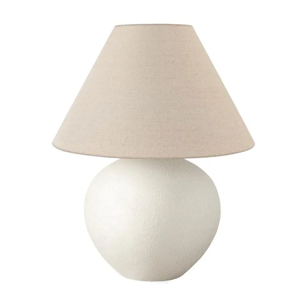 Monarch Lighting - 16"h Table Lamp - Cream Ceramic - Cream Empire Shade - Contemporary 5073