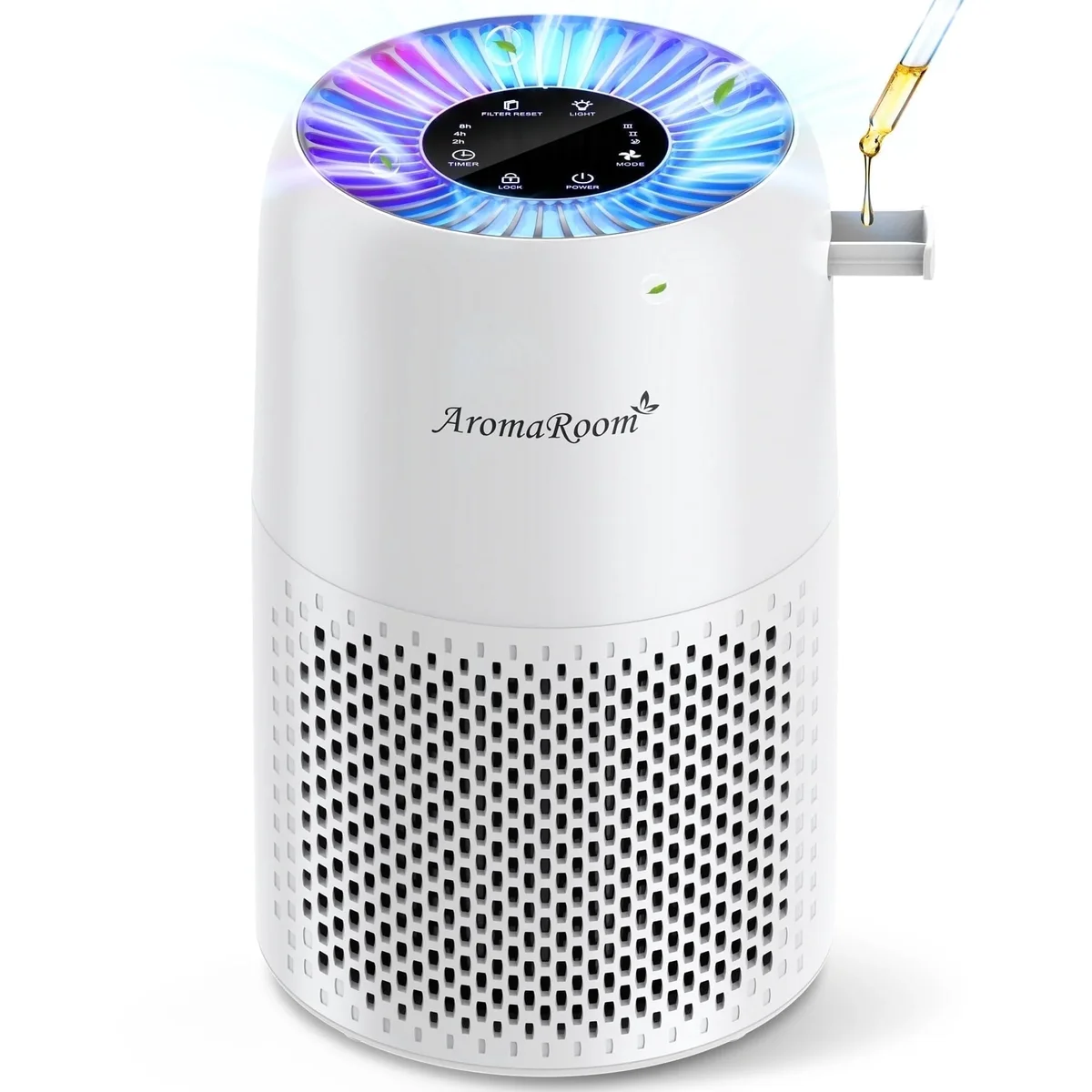 Aroma Room Hepa Portable Air Purifier for Bedroom Home Pets, Small Air Cleaners Purify for Allergy with RGB Light 0771
