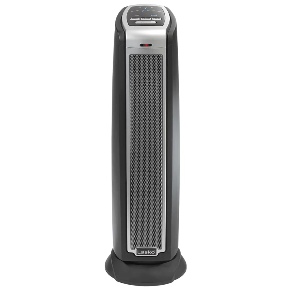 Lasko 1500W Electric Oscillating Ceramic Tower Space Heater with Remote, 5790, Black 0637