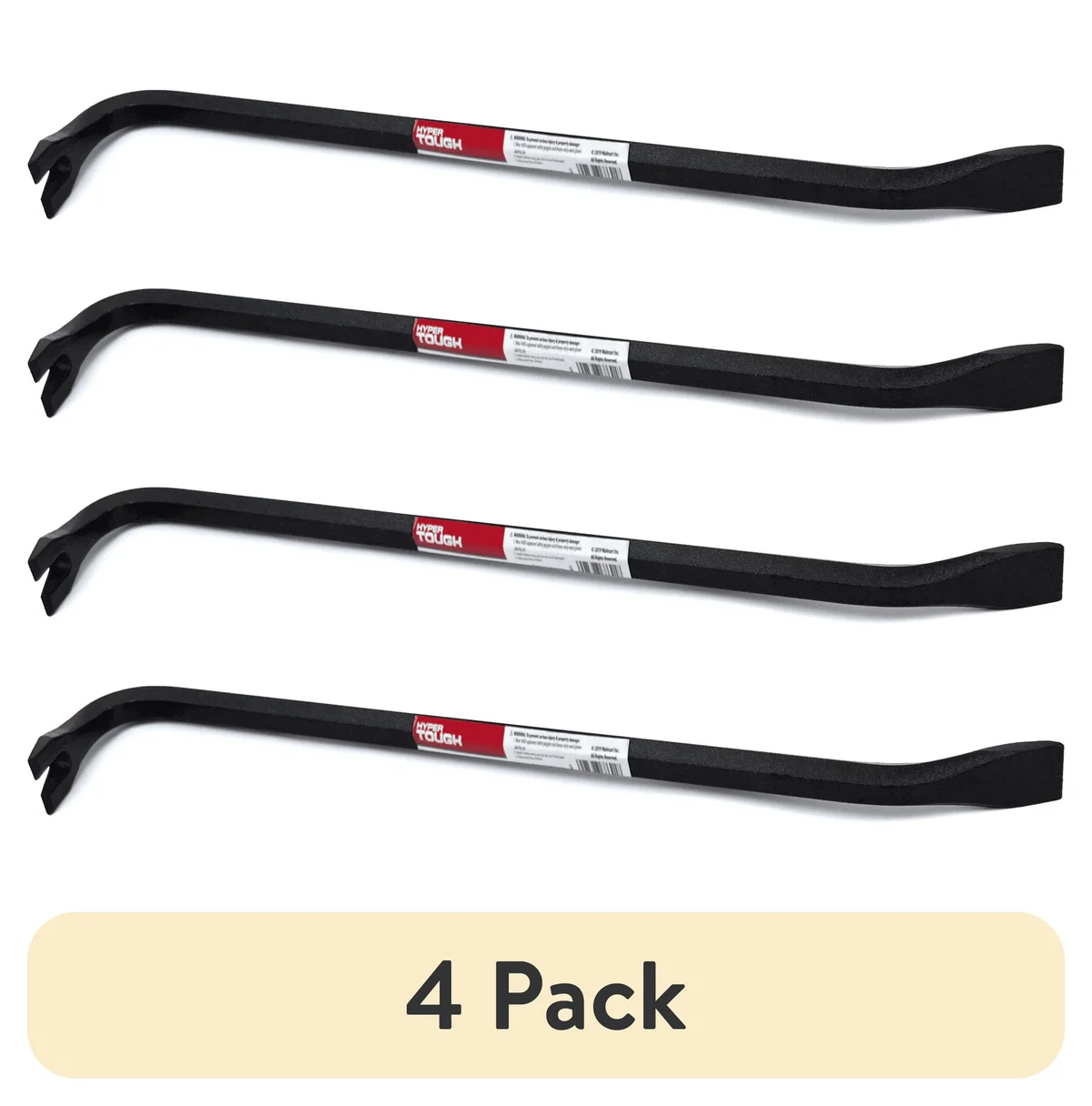Hyper Tough (4 pack) Hyper Tough 18” Wrecking Bar, Nail Puller and Crowbar Tool 8197