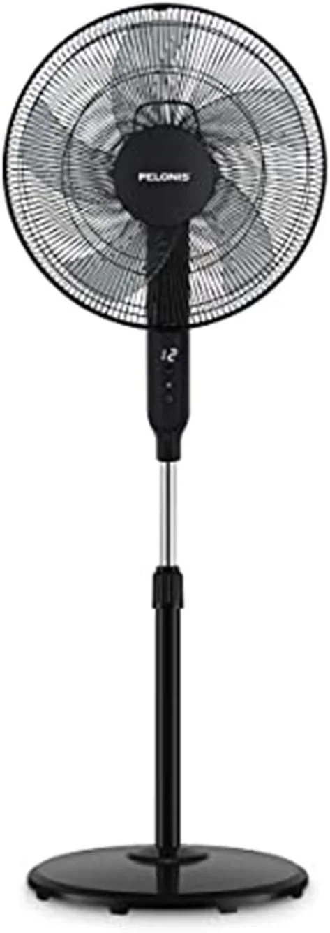 PELONIS PFS40D6ABB DC Motor Ultra Quiet 16 Inch Pedestal Sleeping &Baby, High Energy Efficiency Standing Fan Speed, 12-Hour Timer, Remote Control 1625