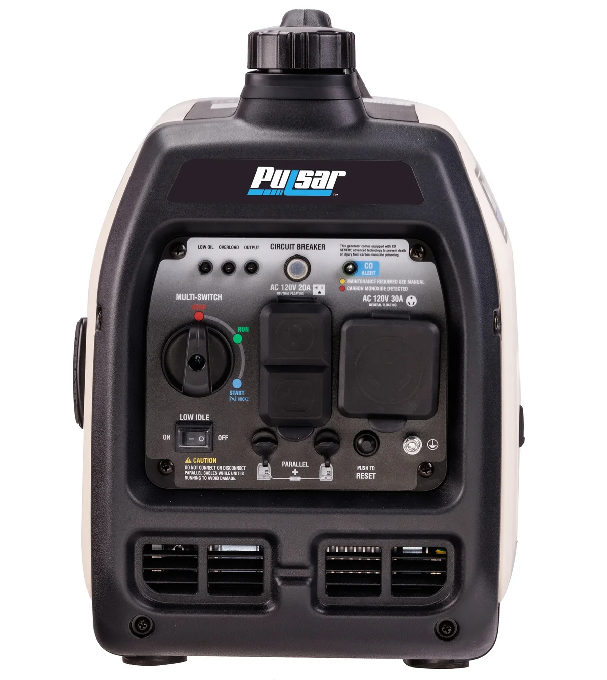 Pulsar 4000-Watt Super Quiet Gas Powered Inverter Generator with CO Sentry, RV Ready 5334