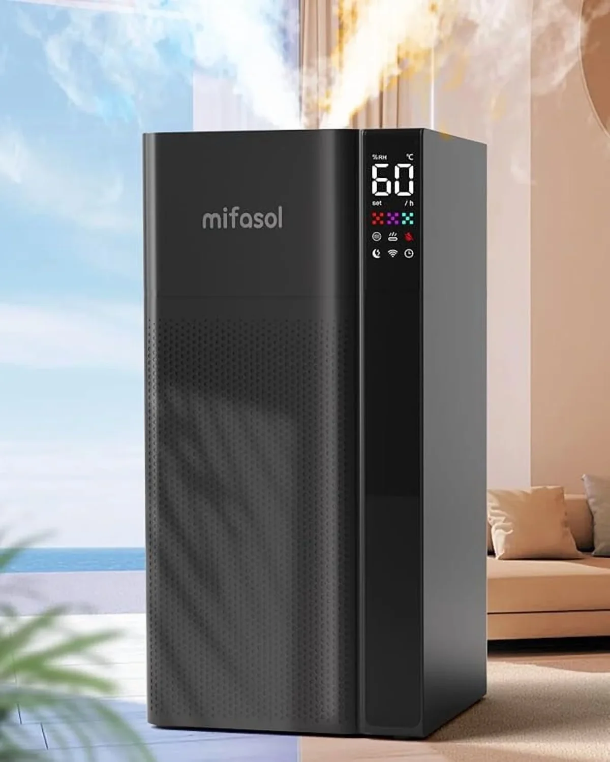 Mifasol Warm and Cool Mist Humidifier Large Room, 5.3Gal/20L Whole House Humidifiers for Home, Quickly & Evenly Humidify Larger Areas, Top Fill, Dual Mis 3301