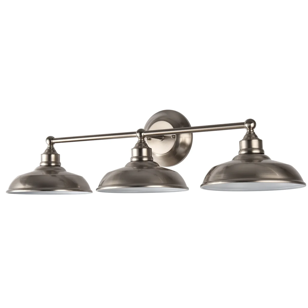 Better Homes & Gardens 28.5" Farmhouse-Style 3-Head Vanity Light , Satin Nickel Finish, E26 Socketed 7841