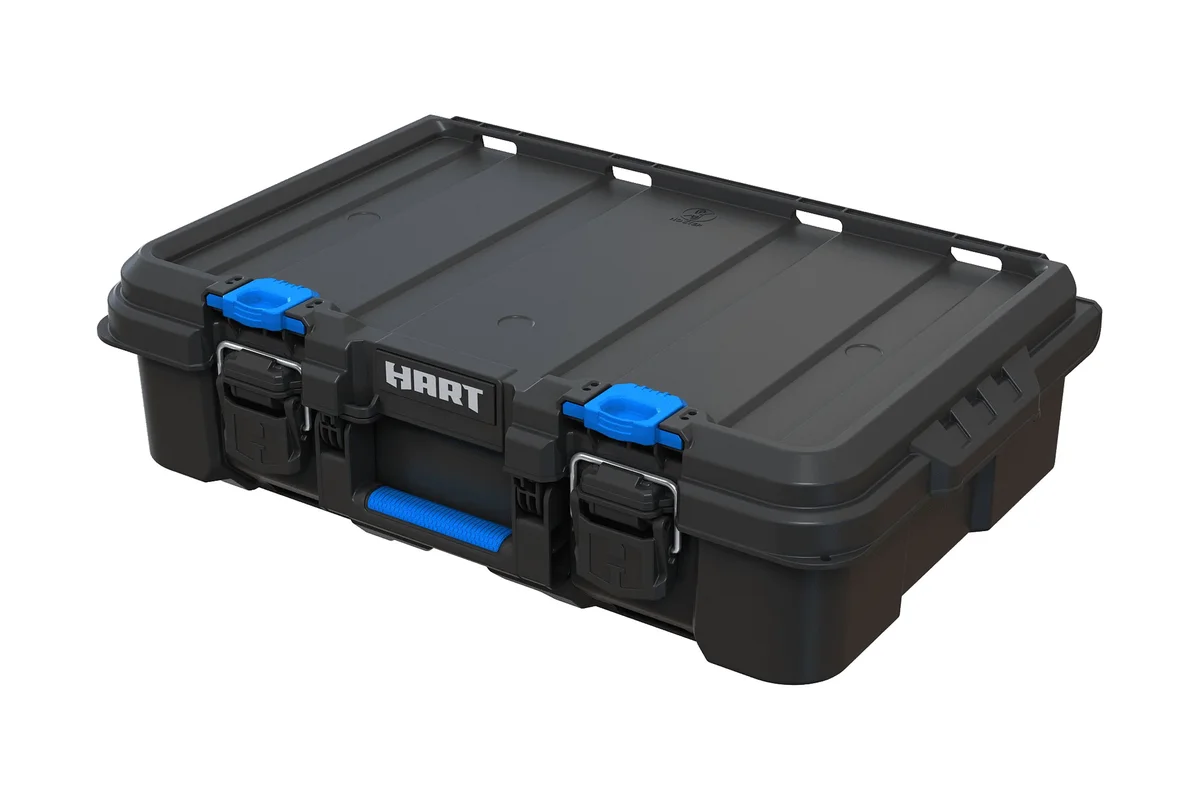 HART Stack System Tool Box with Small Blue Organizer & Dividers, Fits HART's Modular Storage System 8240