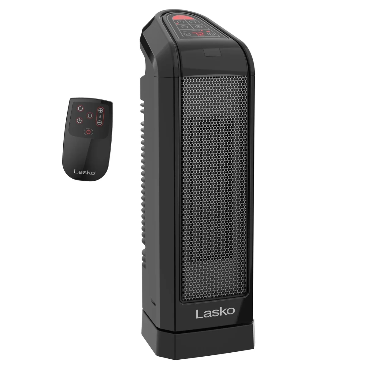 Everdaily Essentials Restored 15.75" 1500W Oscillating Digital Ceramic Tower Space Heater, Remote, Black, CT16670 (Refurbished) Ref. 7230