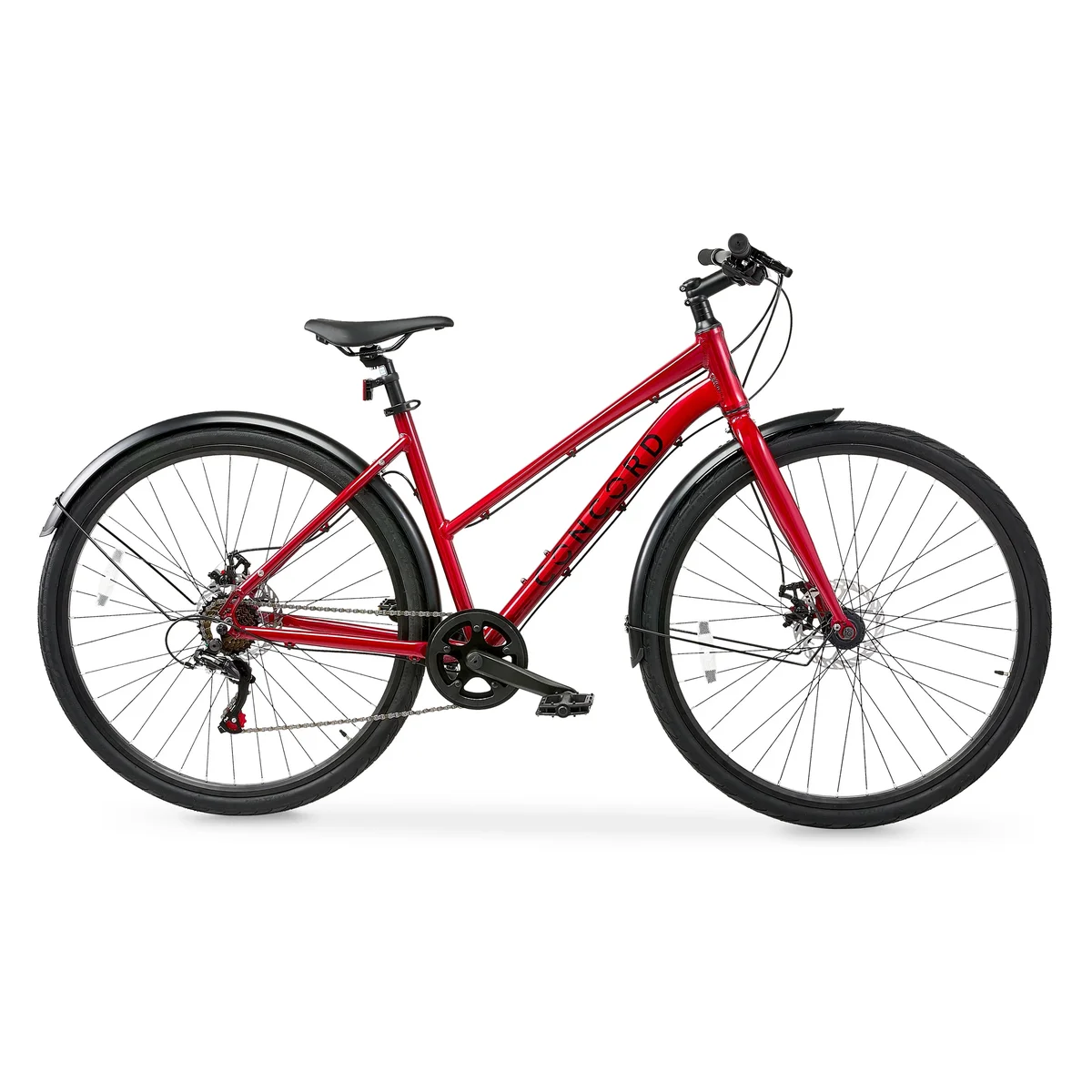 Concord Bikes Concord 700C Axia Comfort Road Bike, Red, Fits Riders 5'2"-5'10", Adult, Unisex 7086