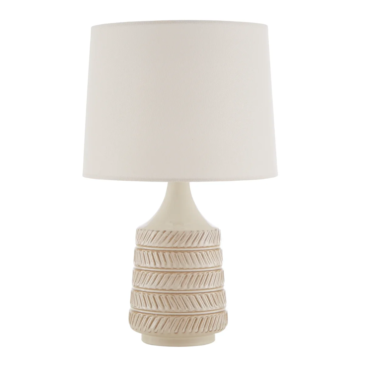 Better Homes & Gardens 17"H Reactive Glaze Ceramic Table Lamp with White Fabric Shade 8199