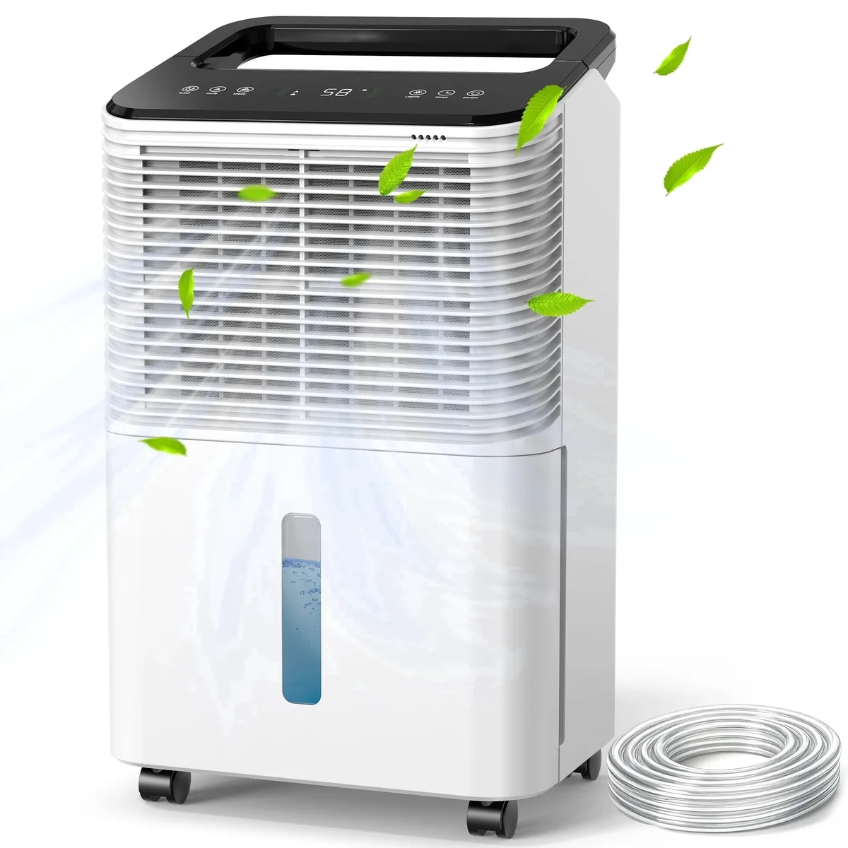 KLOUDIC 50 Pint Dehumidifier for Home & Basements, Covers Up to 2500 Sq.ft, Smart Humidity Control & Auto Defrost, 2.5L Water Tank, 24H Timer, DO 9186