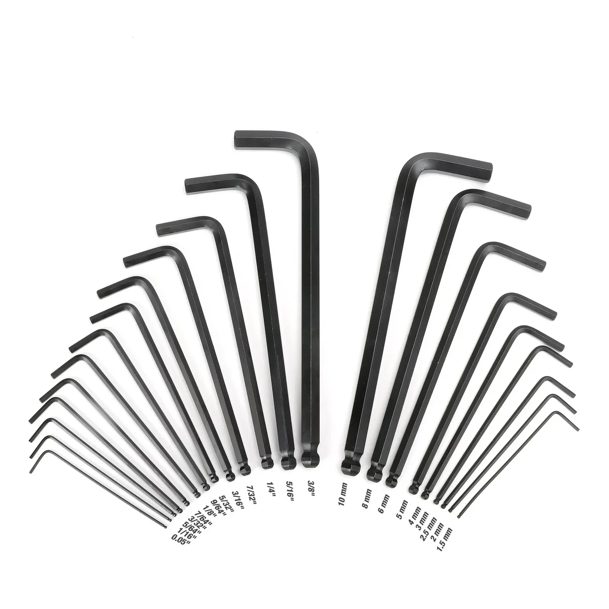 Hyper Tough 22-Piece Long-Arm Ball End Hex Key Set with Organizer (SAE and mm) 6222