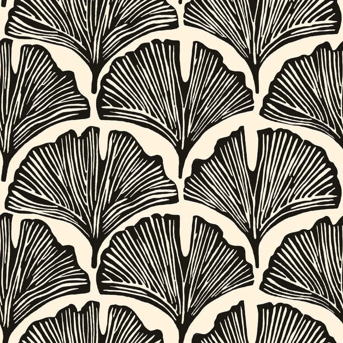 Tempaper x Novogratz Black Feather Palm Peel and Stick Wallpaper, 20.5" x 16.5' 5381