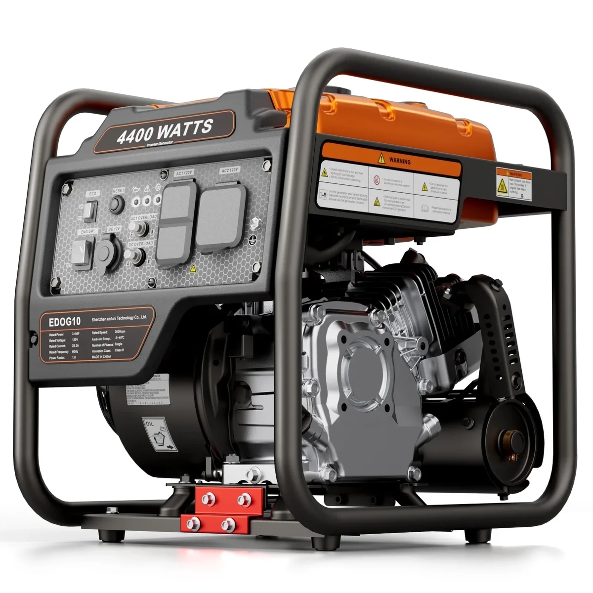 Efurden 4400-Watt Portable Inverter Generator, Gas Powered Generator for Emergency Home Backup, Outdoor Camping, RV Ready, EPA Compliant 4108