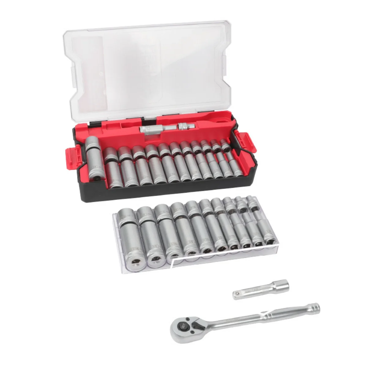 Hyper Tough 1/4-Inch Drive Ratchet and Socket Set, SAE and Metric, 50 Pieces 4175