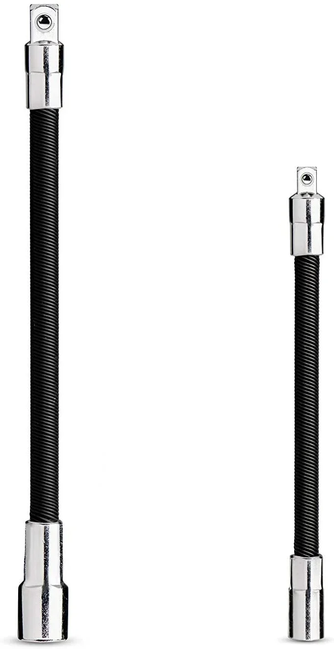 NEIKO 00239A Flexible Extension-Bar Set, 1/4-Inch and 3/8-Inch Drives, Flexible Socket Extension Bars, 2-Piece Set 9201