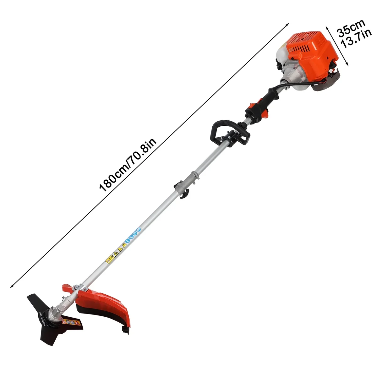Happydeer 5 in 1 String Trimmer Chainsaw Handheld Hedge Pruner Cordless 2-Stroke Gasoline Edger Lawn Mower 52cc Gas Weed Wacker Weed Eater Grass  4641