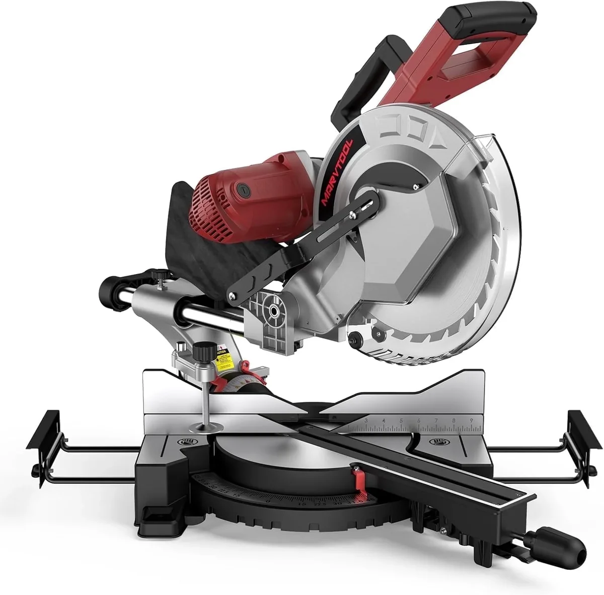 Anqdy 12-Inch Dual Bevel Sliding Compound Mitre Saw 3800RPM, 15Amp Miter Saw with Extension Table, 4.2x13in Cutting Capacity 9182
