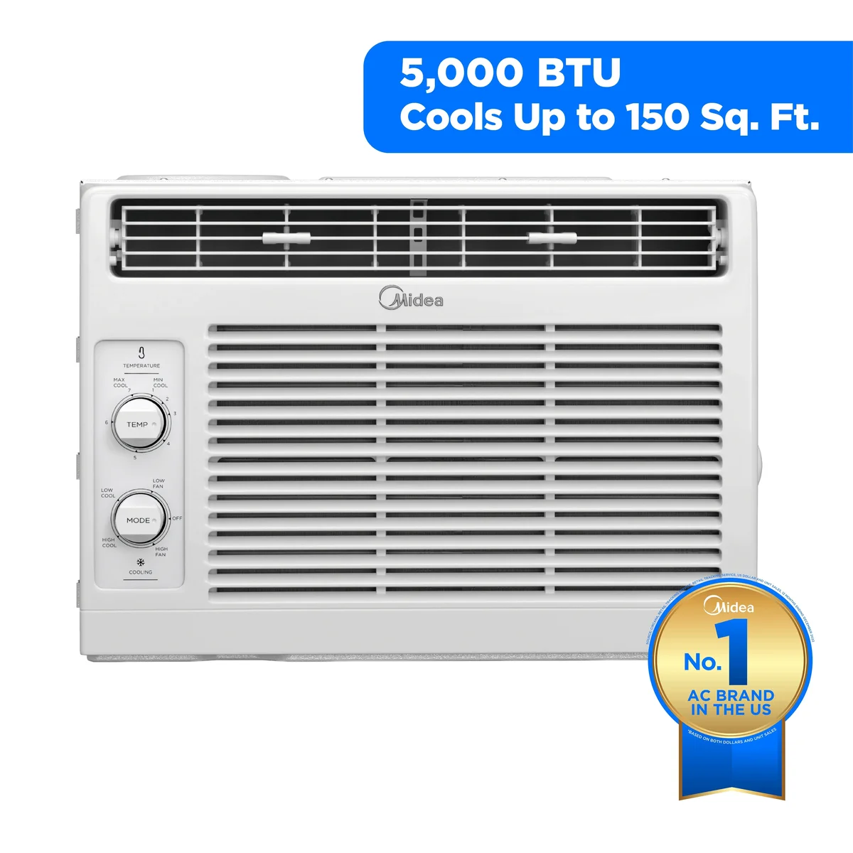 Midea 5,000 BTU 150 Sq ft Mechanical Window Air Conditioner, White, MAW05M1WWT-N, New 7113