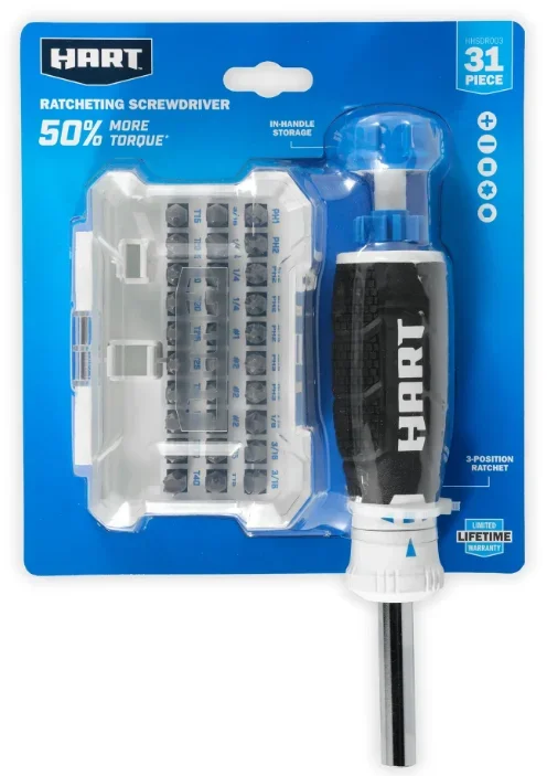 Everdaily Essentials 31-Piece Ratcheting Screwdriver Set with 3-Position Ratchet Mechanism Ref. 5233