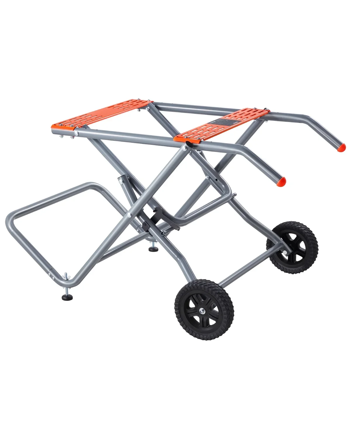 VEVOR Portable Table Saw Stand, 350 lbs Load Capacity, Rolling Foldable Table Saw Table with 8 Inches Rubber Wheels, Heavy Duty Construction, Eas 0802
