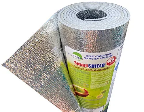 SmartSHIELD -3mm 48"x10ft Reflective Insulation roll, Foam Core Radiant Barrier, Thermal Insulation Shield - Engineered Foil 6407